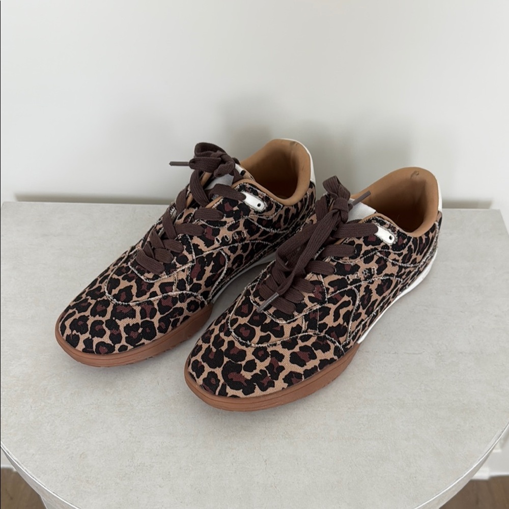 ASOS Leopard Print Sneakers - Brown and Black